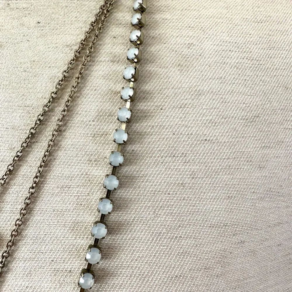 Multi chain blue beaded necklace - Picture 5 of 11